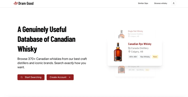 ai generated website examples, dram good homepage